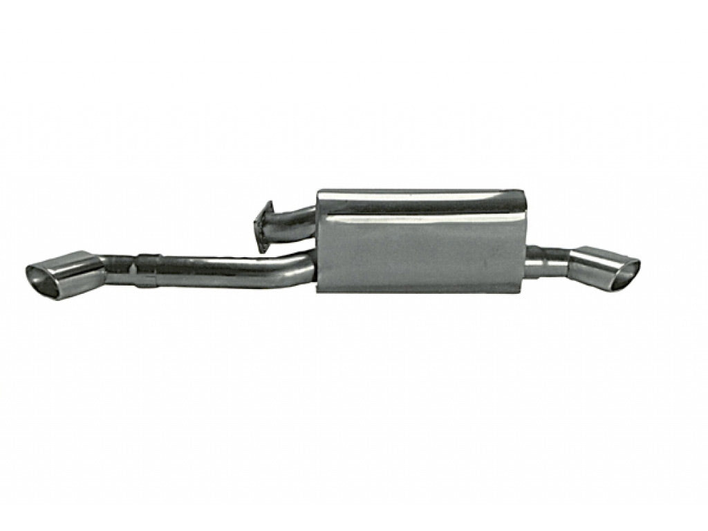 B&B Exhaust Muffler Twin Oval Cut Edge Tips
