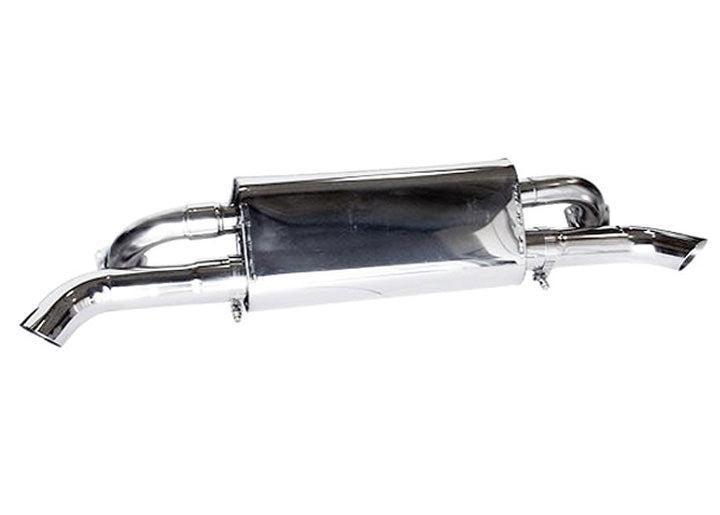 B&B mufflers ñ single inlet with twin 3î oval tip