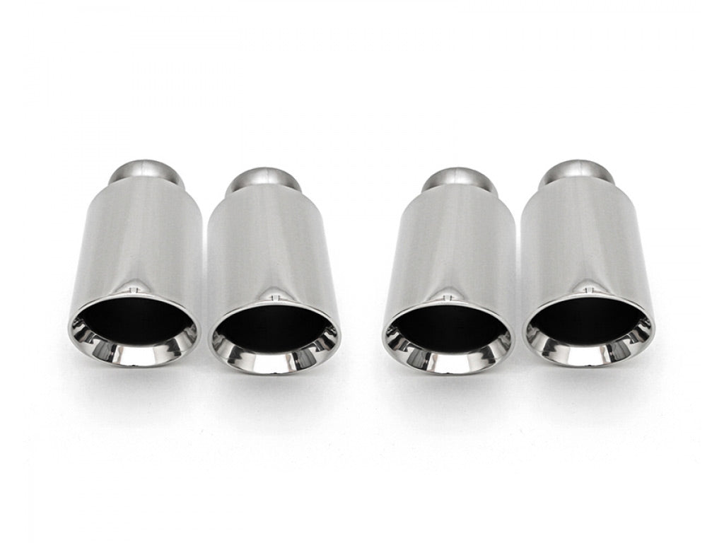 Fabspeed Deluxe Quad Style Tips|Polished Chrome factory PSE muffler only