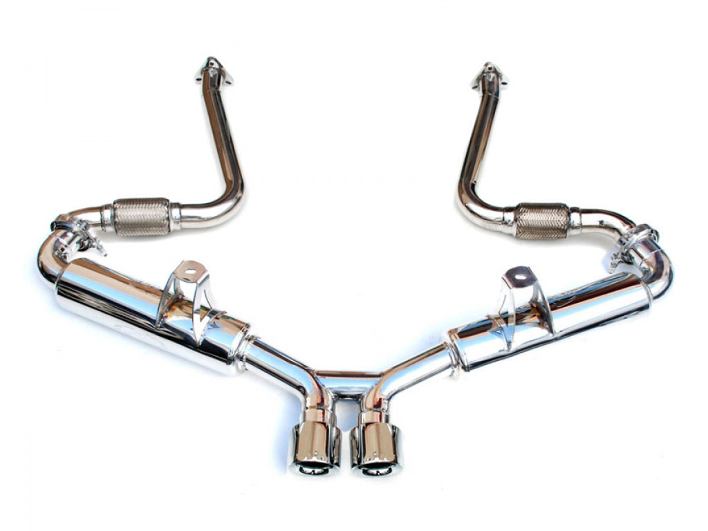Fabspeed Street Exhaust System with Sport Cats|Deluxe Dual Style Tips|Polished Chrome