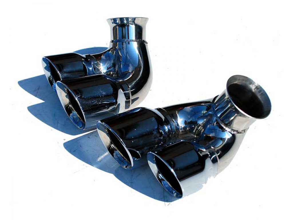 Fabspeed Deluxe Quad Style Tips|Short Polished Chrome