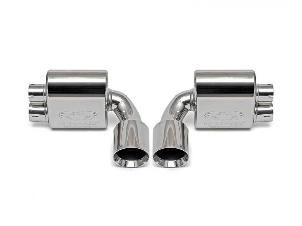 Fabspeed Center Mini Maxflo Performance Exhaust System with Tips|Black Chrome