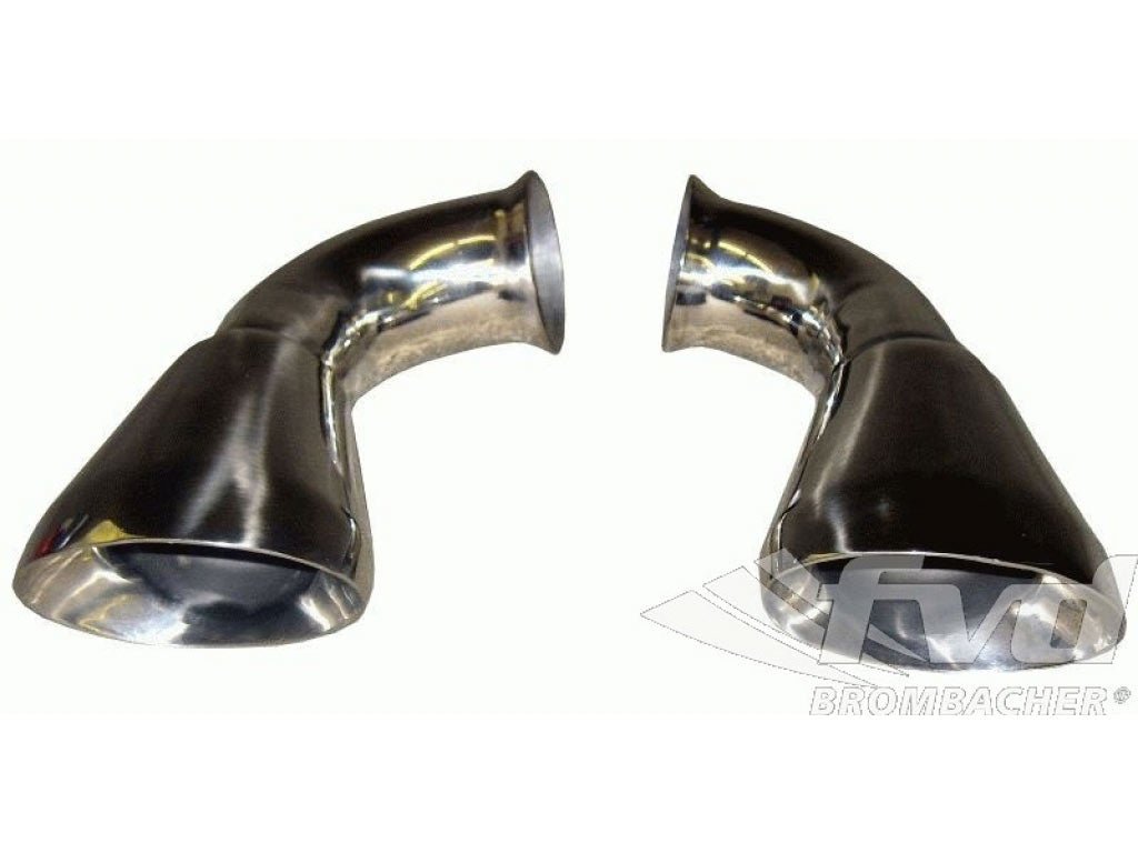 Bypass end pipe 993 Turbo chrome plated 110mm X 88mm