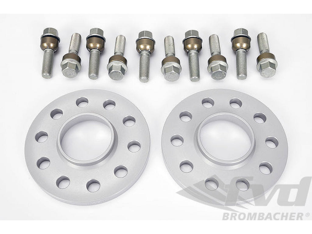 Spacer Set Macan - 12 mm - Silver - Hub Centric - Sold as a Pair