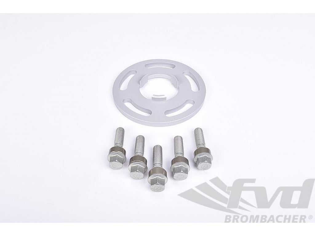 Wheel Spacer - 11 mm - Hub Centric - Anodized with Bolts - Silver - Sold Individually