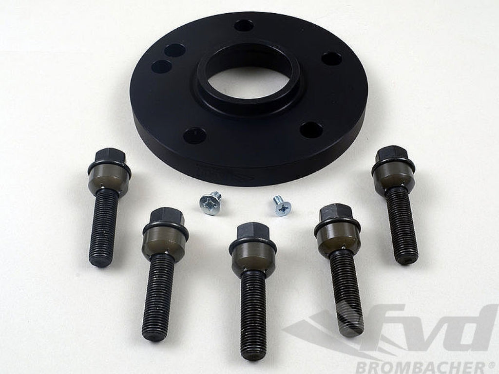 Wheel Spacer - 18 mm - Hub Centric - Anodized with Bolts - Black - Sold Individually