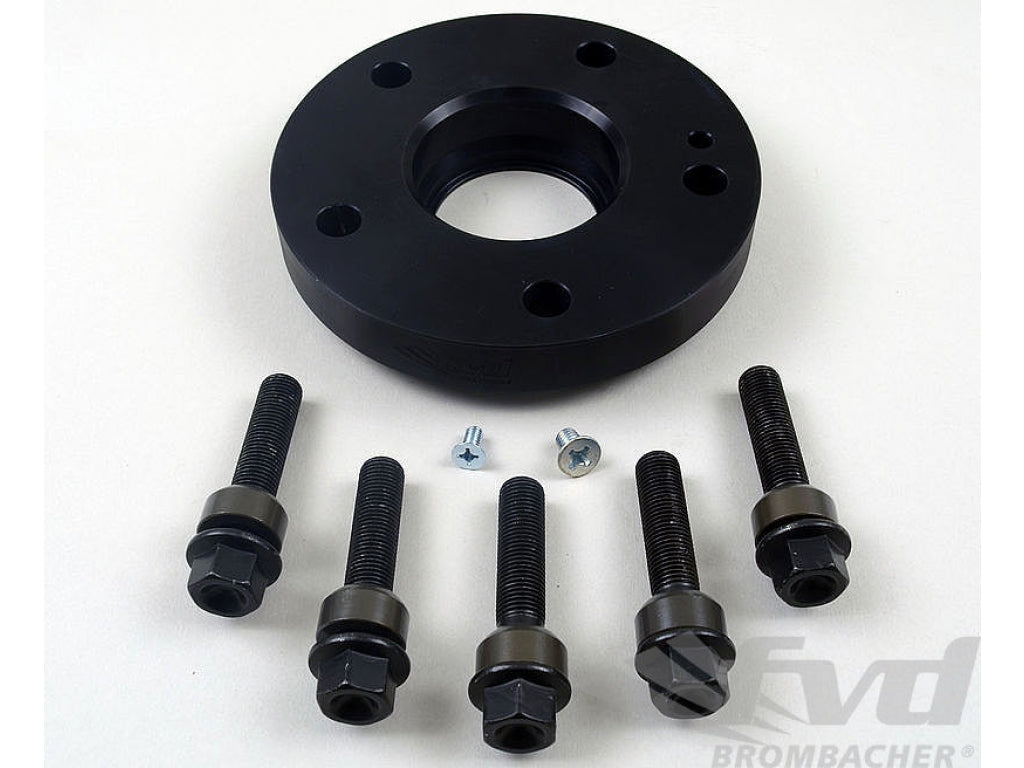 Wheel Spacer - 23 mm - Hub Centric - Anodized with Bolts - Black - Sold Individually