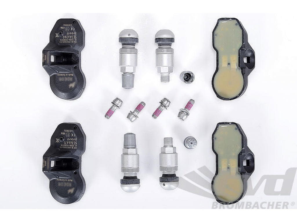 Tire Pressure Sensor Kit - TPM 433Mhz I7K3 - Silver Stems