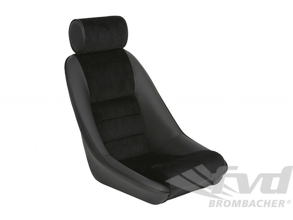 Classic RS Sport Seat - Black leather Bolsters / Black Corduroy Inserts
