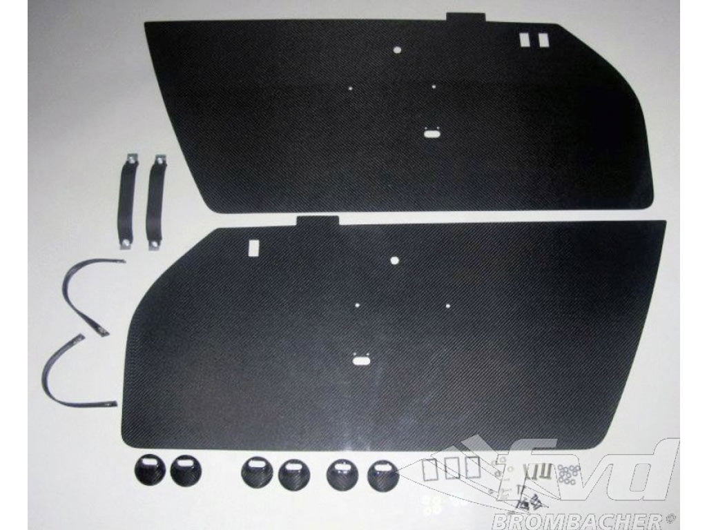 Carbon Door panel Kit (left and right) door pull black includes all Mounting parts