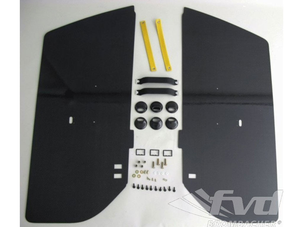Carbon Door panel Kit RS (left and right) door pull speed yellow, complete, for electric window