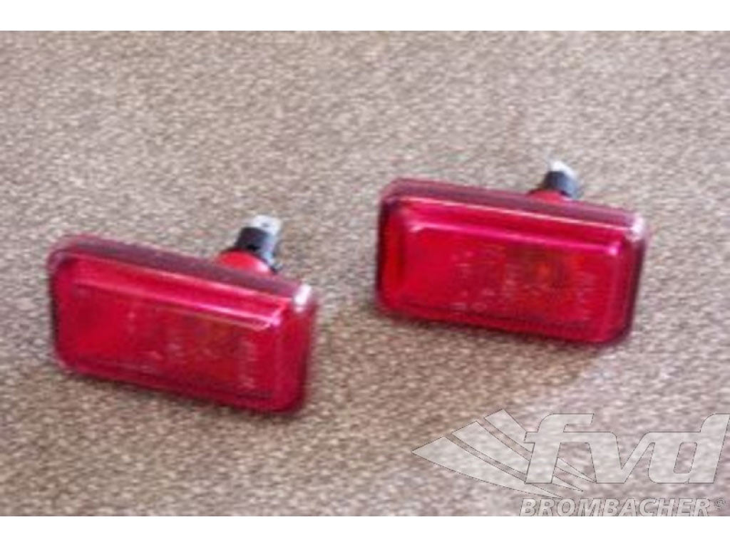 Red side markerlights (2pc) 74-98 911
