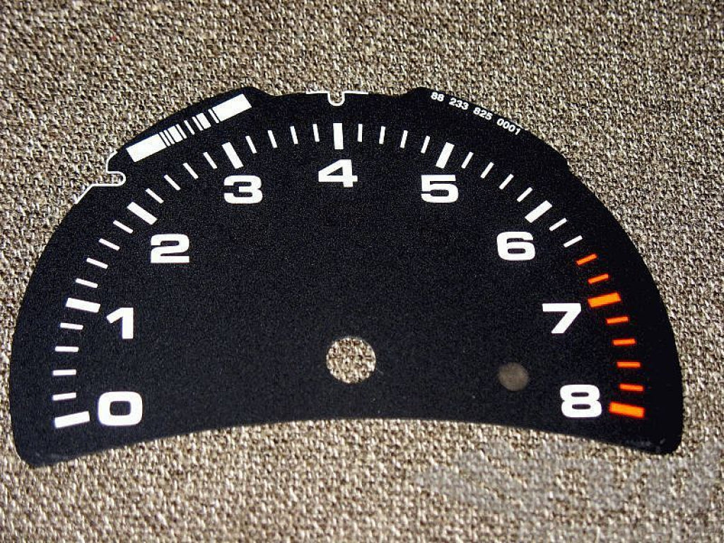 gauge face black 996 Turbo/GT2