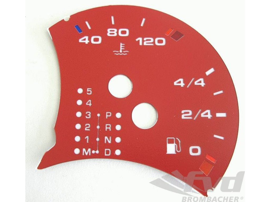gauge face fuel tank red Boxster/996 (without BC) Tiptronic