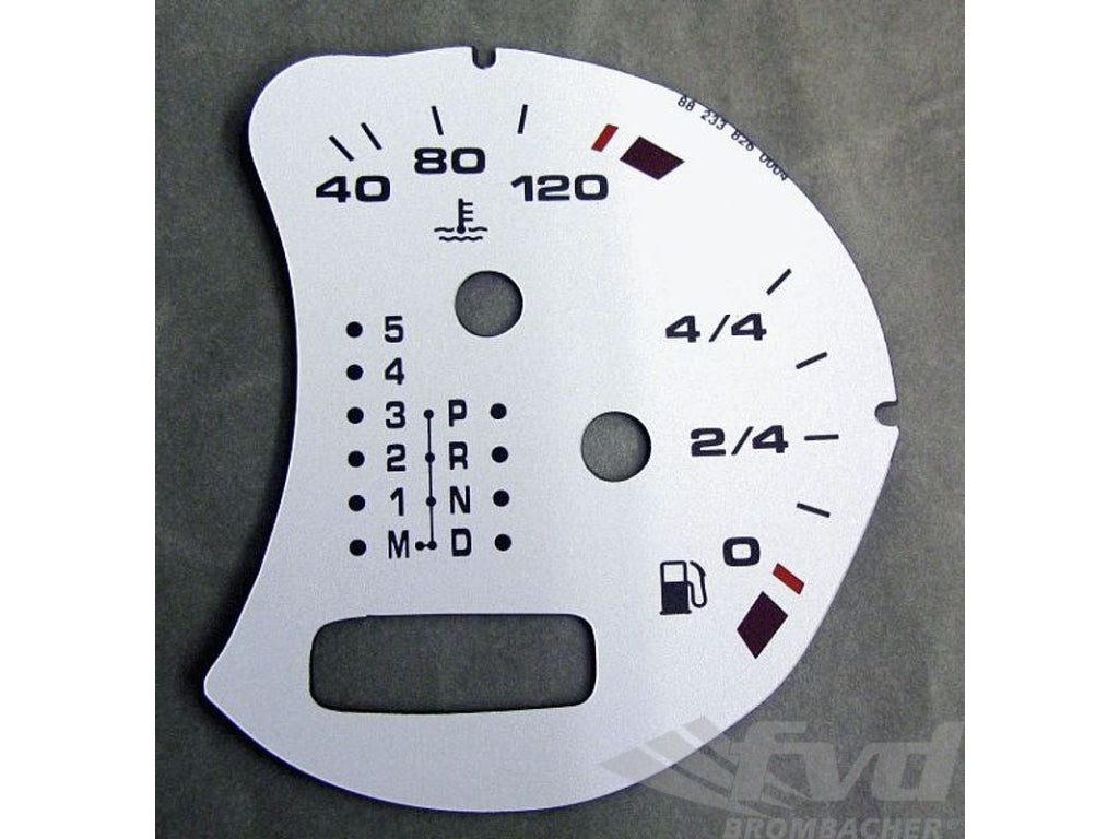 gauge face fuel tank firnwhite Boxster/996/Turbo/GT2 w/o BC tiptronic