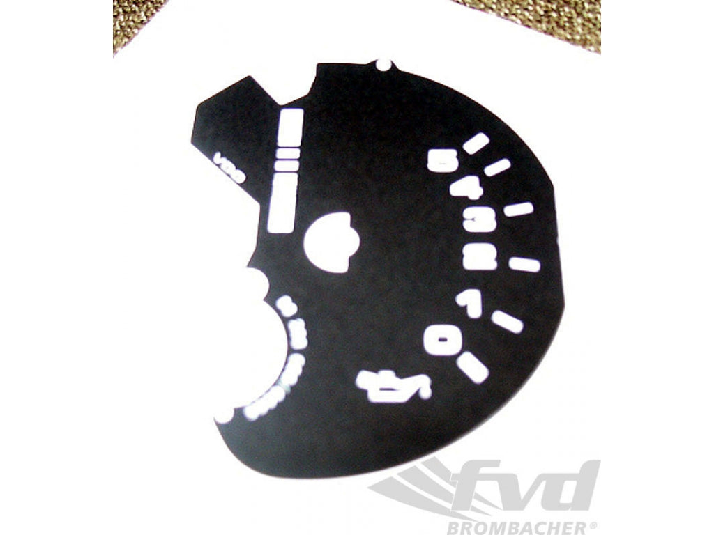 gauge face black oil pressure