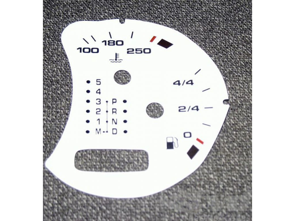 gauge face fuel tank white Boxster/996/Turbo/GT2 w/o BC fahrenheit Tiptronic