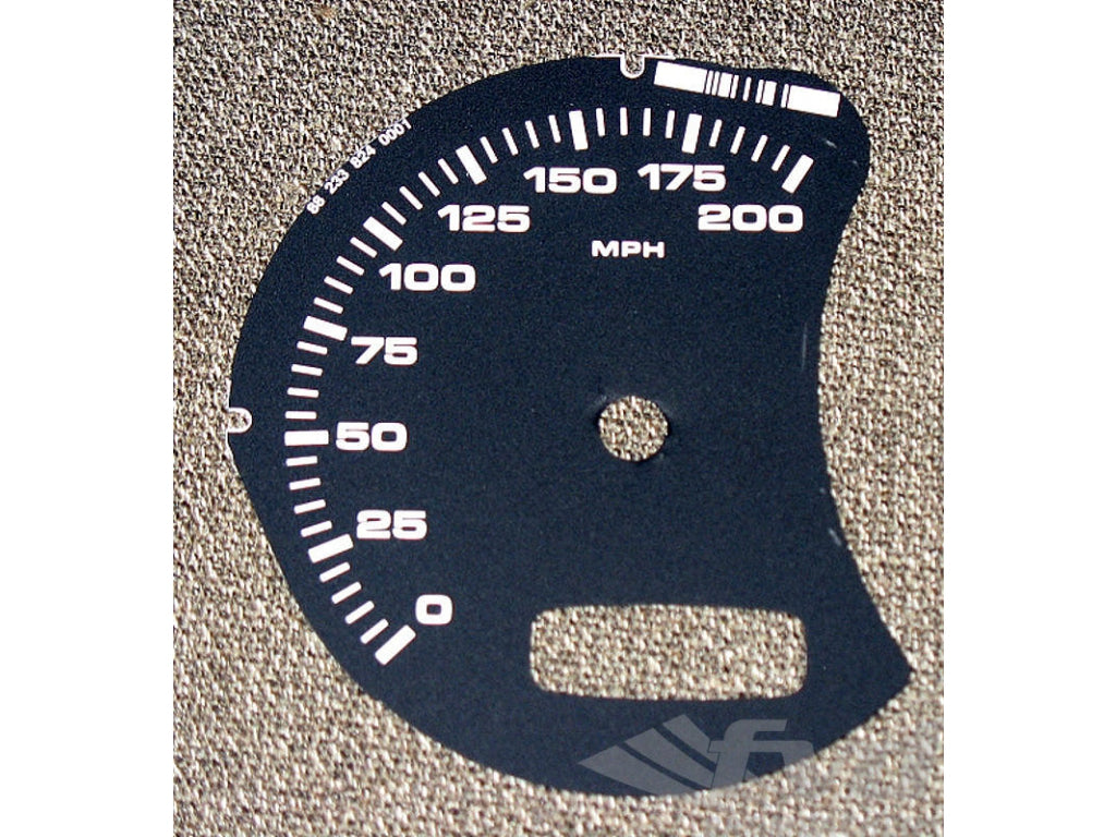 gauge face mph black 996/Turbo/GT2/GT3 with BC