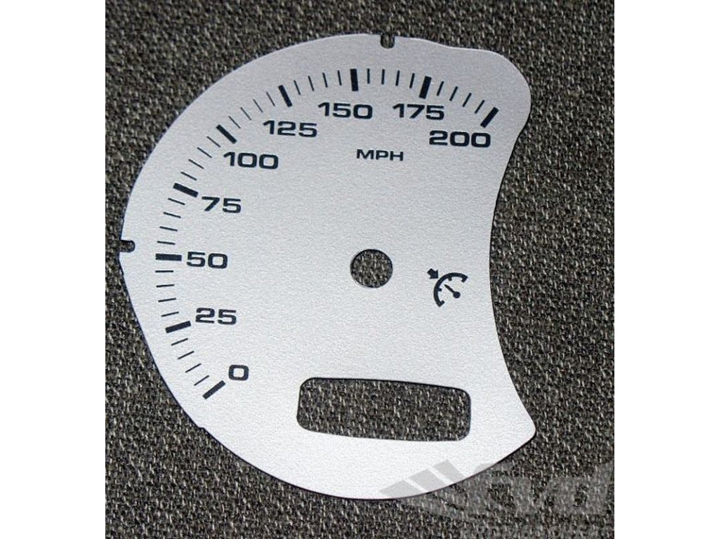gauge face mph silver 996/Turbo/GT2/GT3 with BC