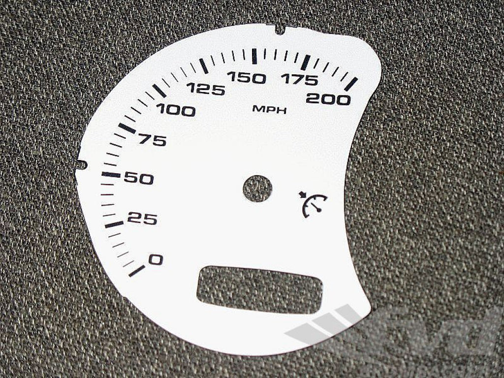 gauge face mph white 996/Turbo/GT2/GT3 with BC