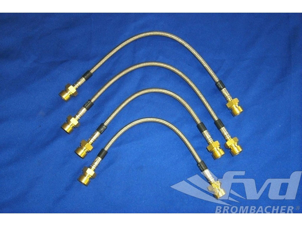 914 Braided Steel Brake Line set (4cyl - 70-76)