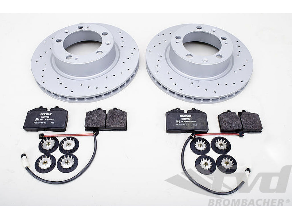 Brake service kit front 944 S2 90-( drilled discs)