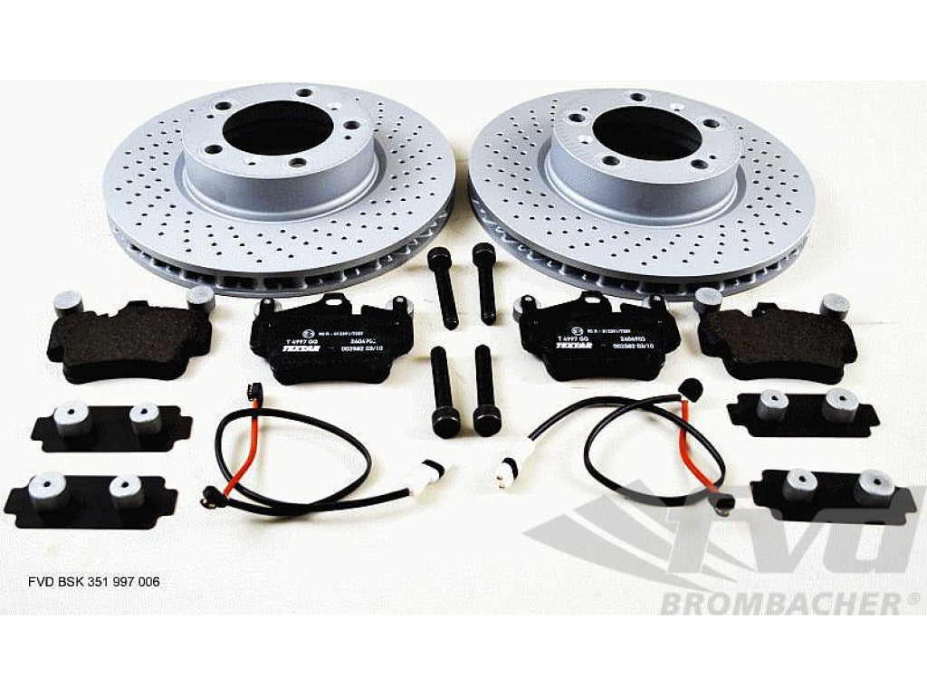 Brake service kit front 997-1 C4 05-08