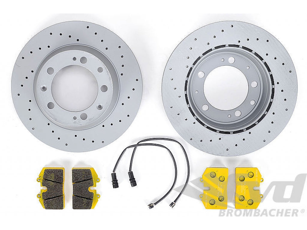 Brake service kit rear SPORT ( drilled discs + PAGID yellow) 944 Turbo (85-86)