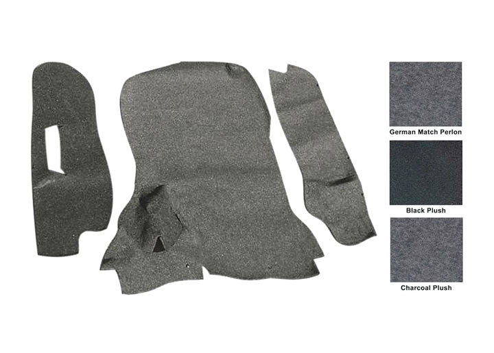 911 Trunk Carpet Kit, CHARCOAL Plush