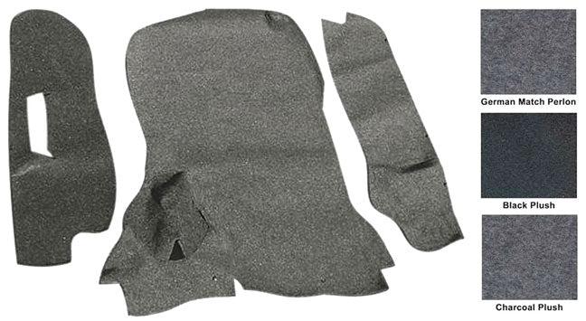 911 Trunk Carpet Kit, Plush Black