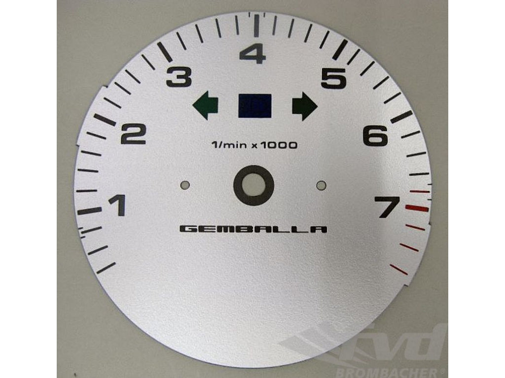 964/993 silver Gemballa Tach Gauge Face