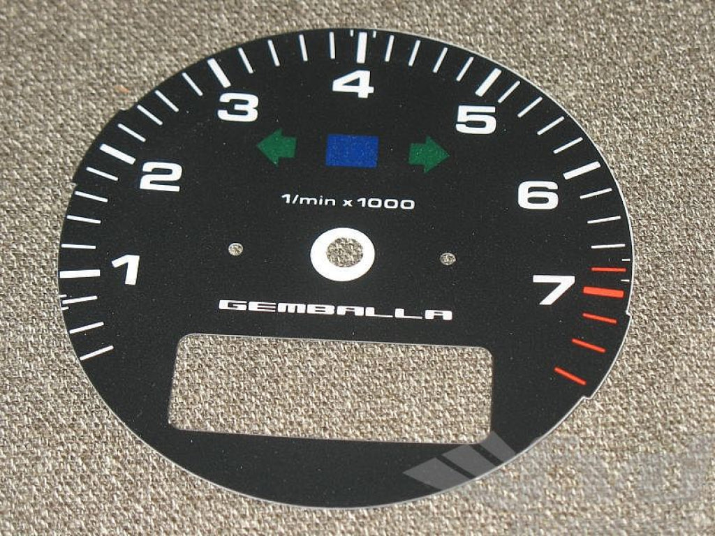 Instrument Tachometer 964 / 993 - Black - Gemballa - with Onboard Computer