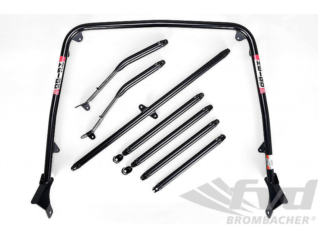 Roll Bar 964 - Steel - Coupe - Without Sunroof - Bolt-in - X Diagonal and Tunnel Support