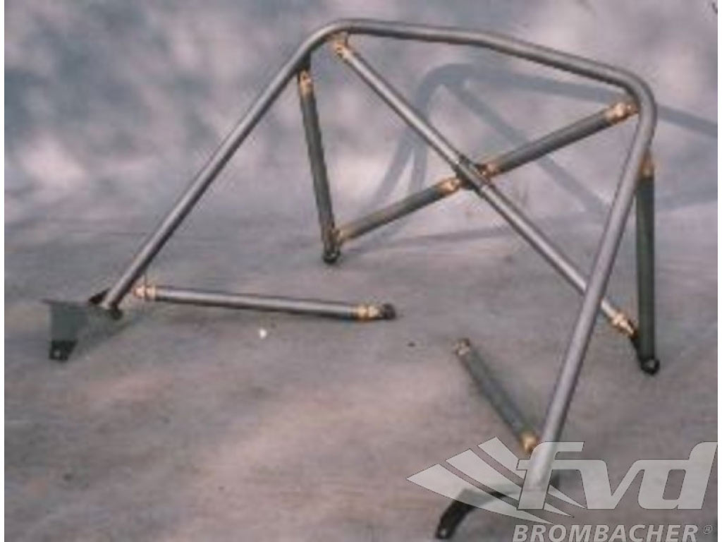 Roll bar alu 993 RS Clubsport bolt-in-bar with tunneling supporting & X-diagonal bars