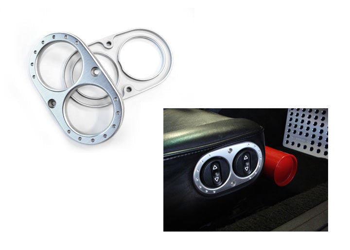 Rennline Seat switch bezel Set; With Factory Dual Switch Power Seats, Black
