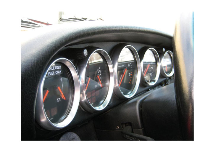 Rennline Aluminum Gauge Bezel Set