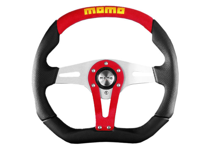 Momo Trek Alacantara steering wheel, Red