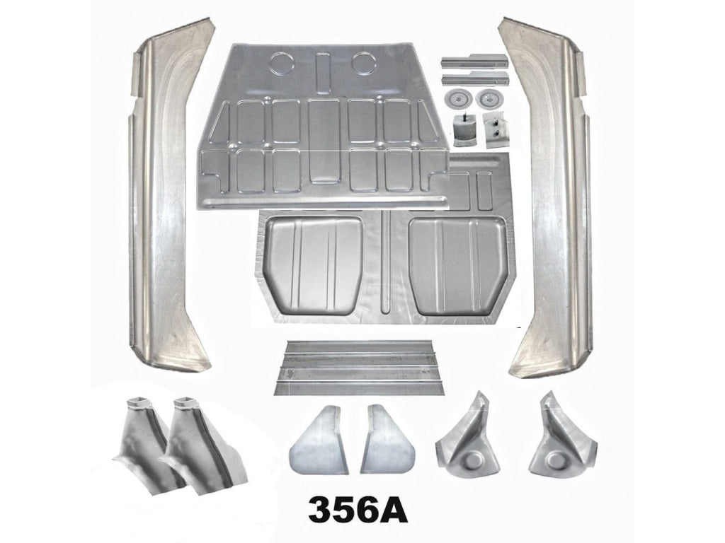 Complete Floor Pan Kit For 356A Includes Pans, Closing Panels, Longitudinals and More!