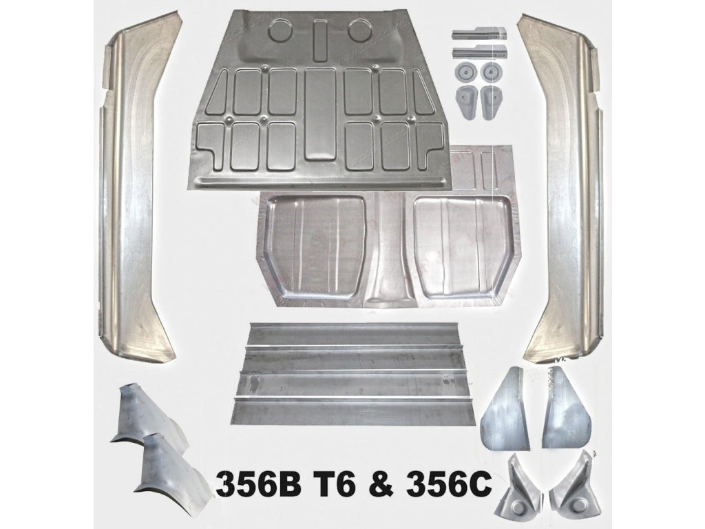 Complete Floor Pan Kit For 356B T6 and 356C Includes Pans, Closing Panels, Longitudinals and More!
