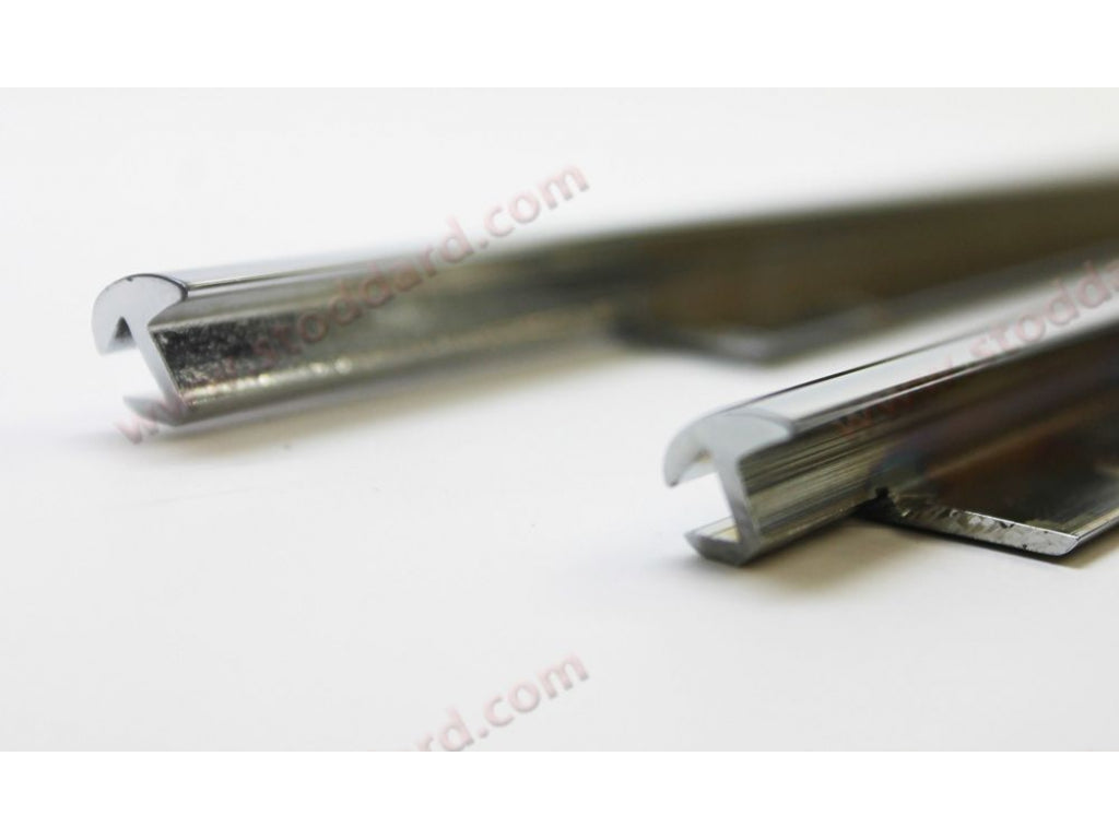 Chrome Door Top Trim Set (Left and Right) for 356 Pre-A Cabriolet. Replaces 64453143119