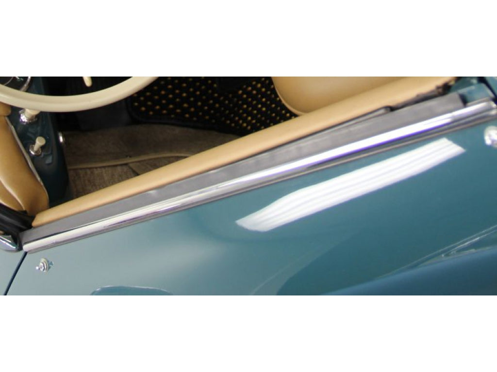 Chrome Door Trim Set (Left and Right) for 356A Convertible D and Roadster. Replaces 64453143141