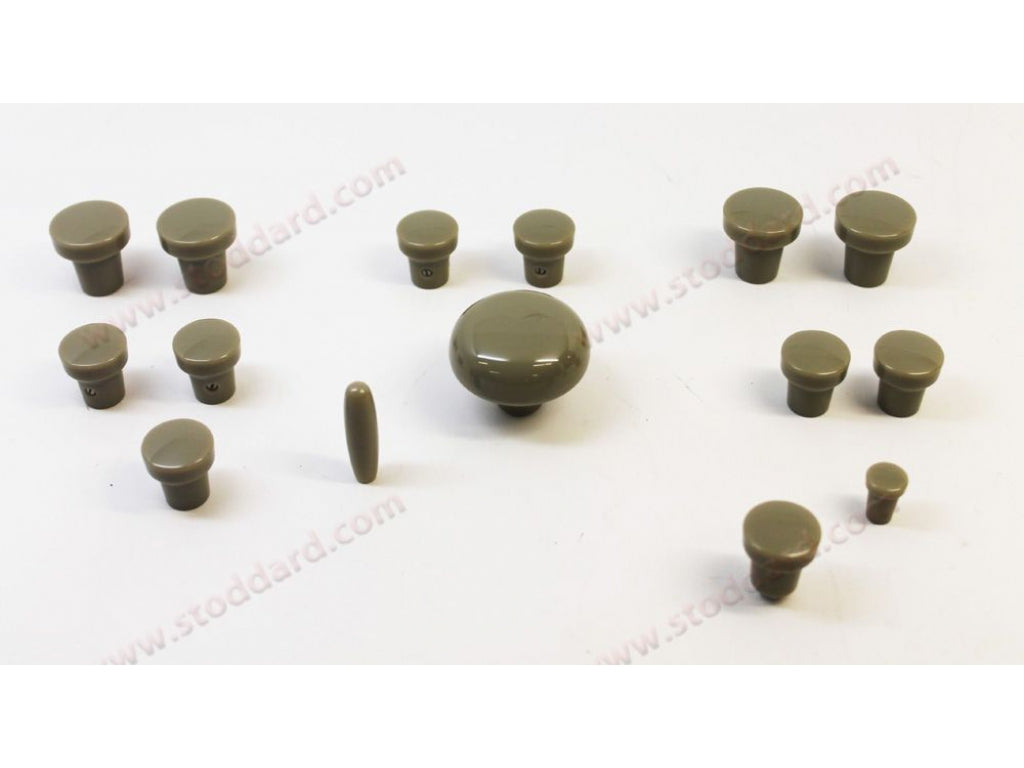 Complete Gray Dash Knob Set
