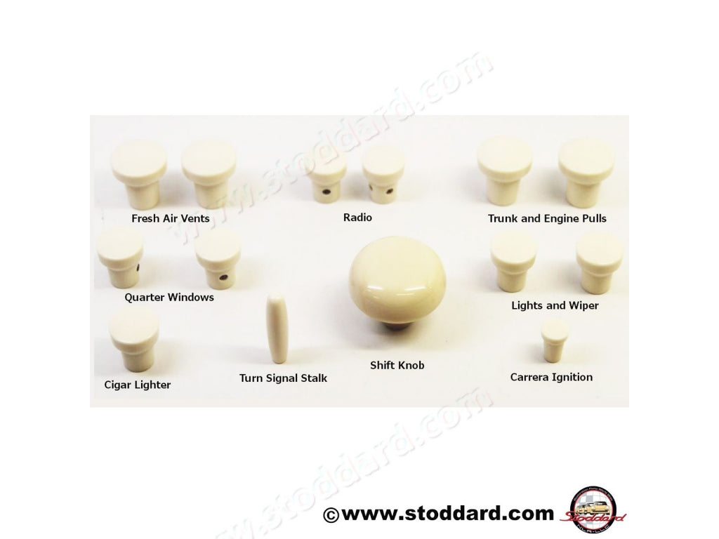 Complete Ivory Dash Knob Set