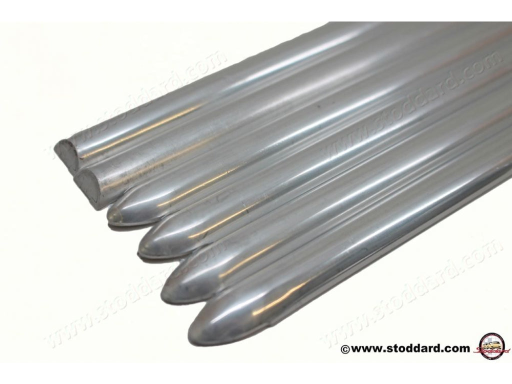 Side Trim Molding Set, Polished with No Anodizing As Original. With Hardware
