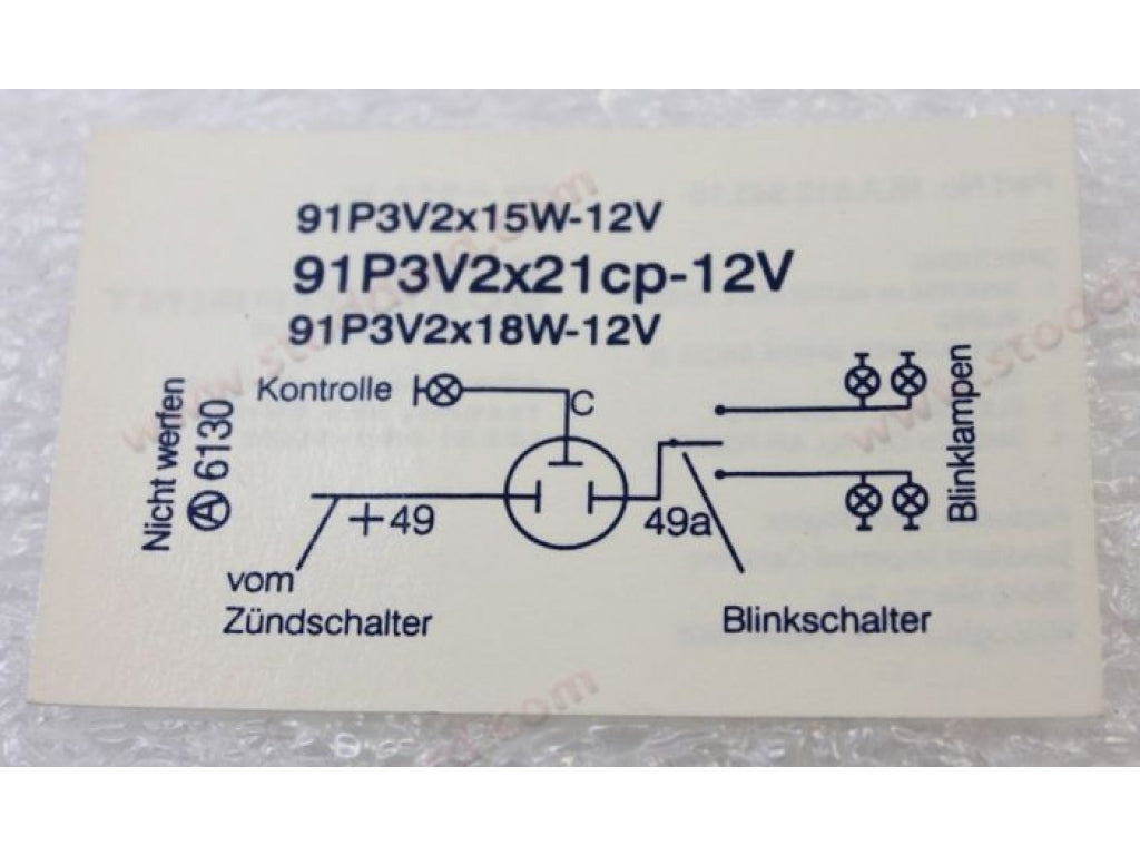 12 volt flasher decal