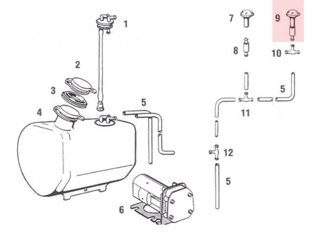 Chrome Windshield Washer Jet with Check Valve 2 required per car.