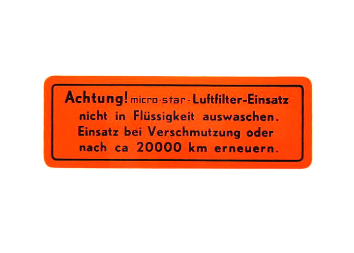 Knecht Air Cleaner Decal, 356