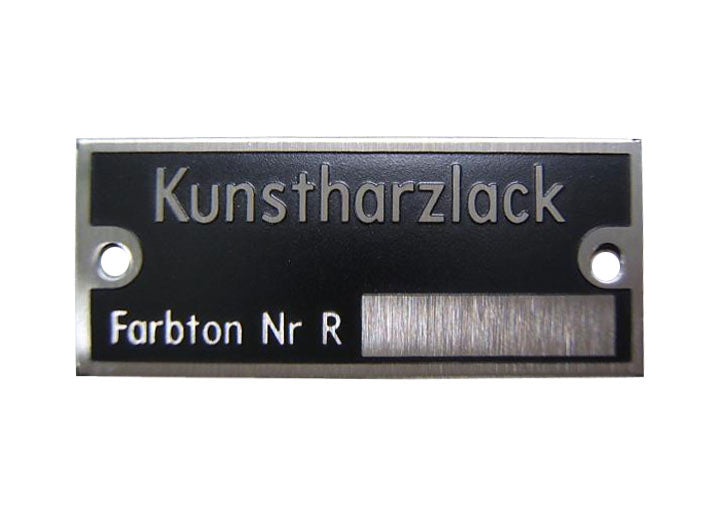 Reutter Paint Number Plate, 356