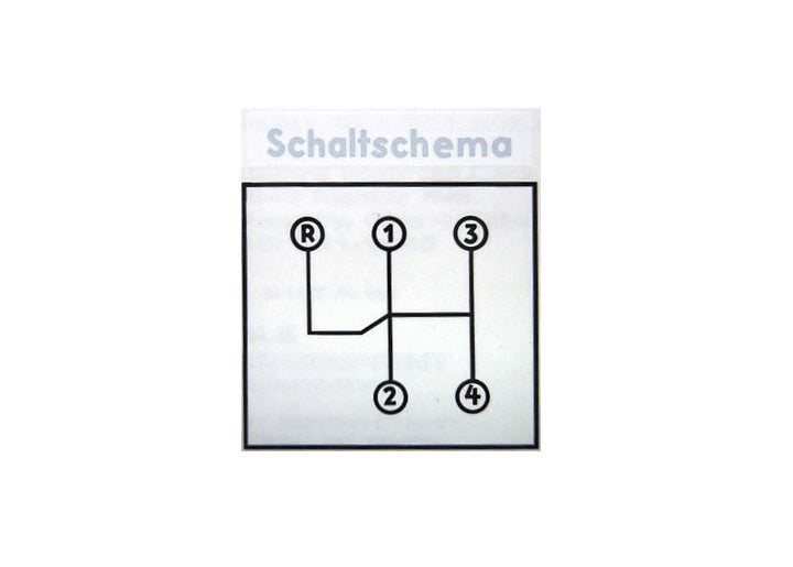 356B/C Windshield Shift Pattern Decal