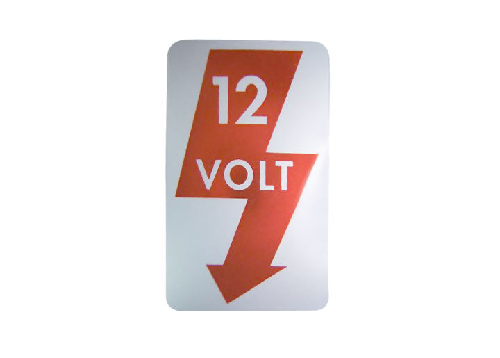 12 Volt Lightning Bolt Decal, 356